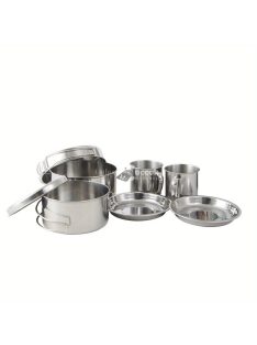 8 darab rozsdamentes acél edénykészlet