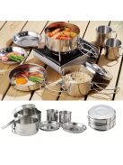 8 darab rozsdamentes acél edénykészlet