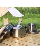 8 darab rozsdamentes acél edénykészlet