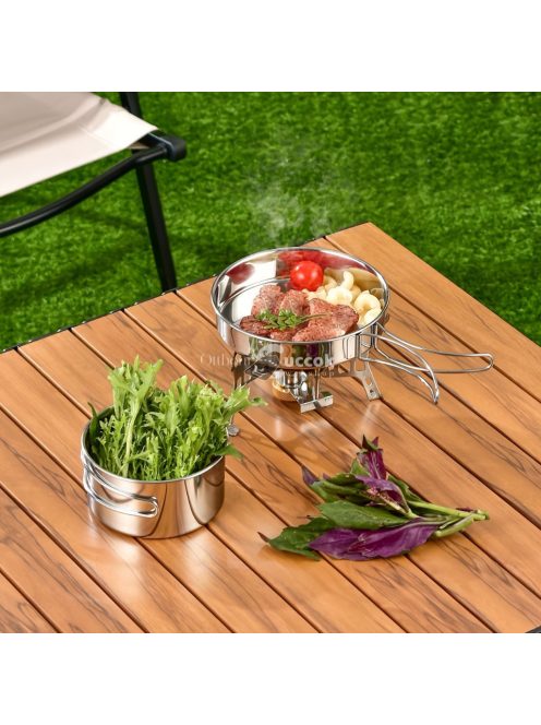 8 darab rozsdamentes acél edénykészlet