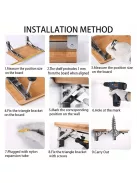 2db Nagy Teherbírású Állítható Összecsukható Polc tartó