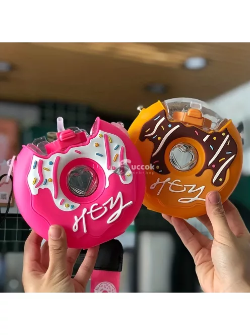 Fánk alakú kulacs zárható kupakkal