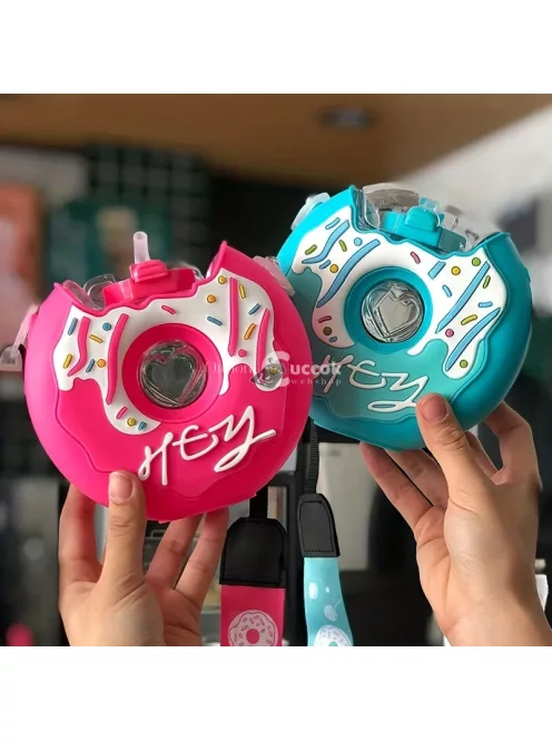 Fánk alakú kulacs zárható kupakkal