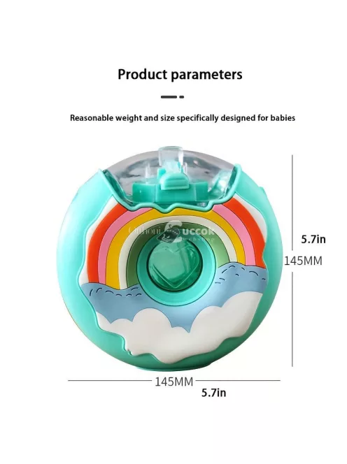 Fánk alakú kulacs zárható kupakkal
