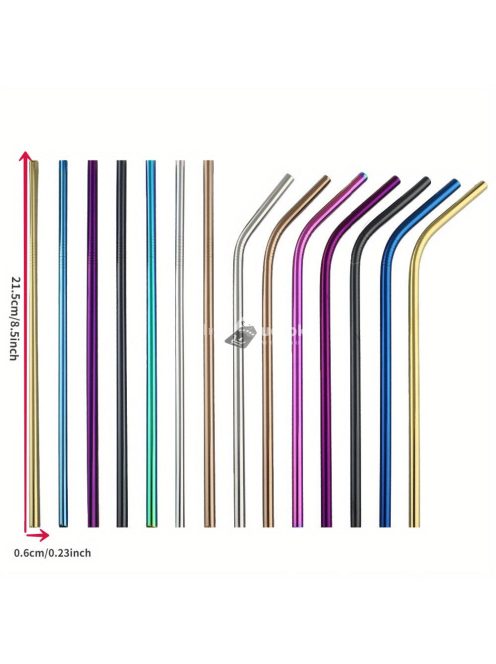 Újrahasznosítható rozsdamentes acél szívószálak