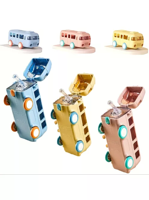 500 Ml-es Kreatív Busz Alakú kulacs gyerekeknek