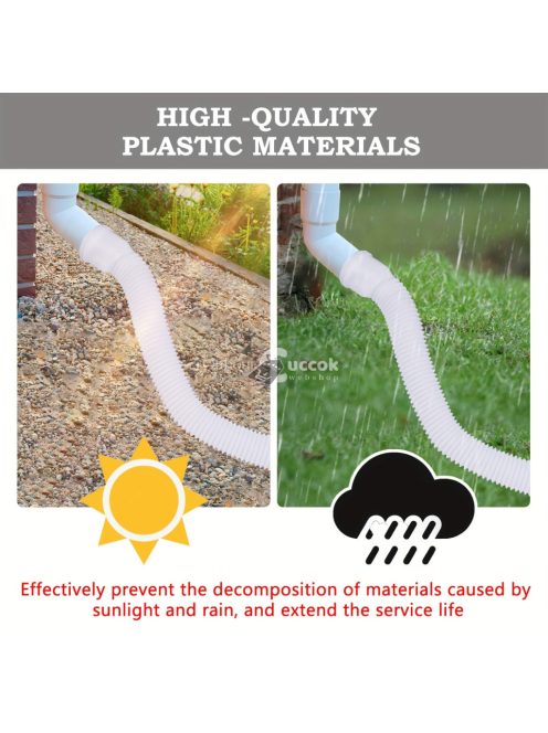 Rugalmas ereszcső toldalék esővíz elvezetéshez