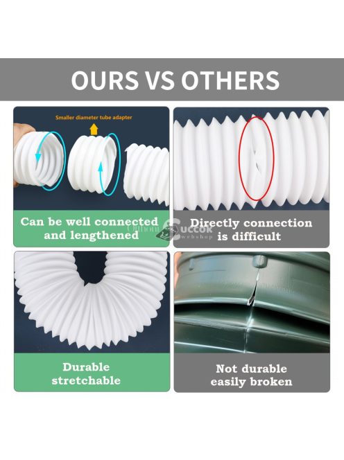 Rugalmas ereszcső toldalék esővíz elvezetéshez