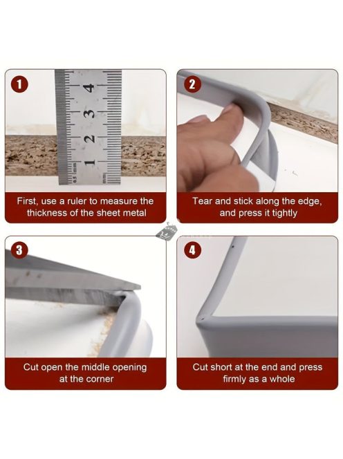 Öntapadó U-alakú TPE műanyag furnér élzáró