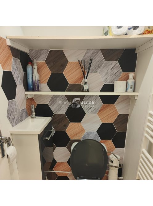 11db Színes öntapadó hatszögletű padlómatrica