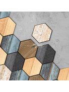 11db Színes öntapadó hatszögletű padlómatrica