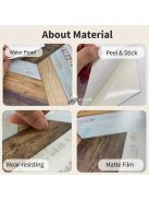 11db Színes öntapadó hatszögletű padlómatrica