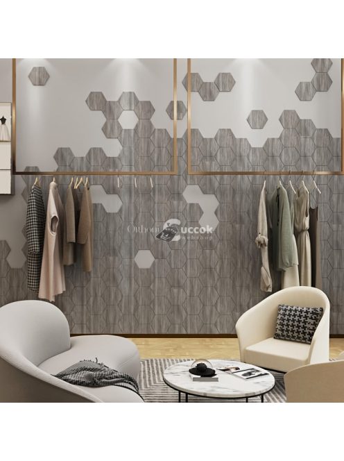 12db 3D DIY Retro És Egyszerű Faszemcsés Öntapadó Padlómatrica