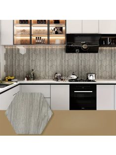   12db 3D DIY Retro És Egyszerű Faszemcsés Öntapadó Padlómatrica