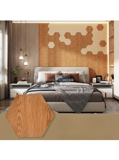   12db 3D DIY Retro És Egyszerű Faszemcsés Öntapadó Padlómatrica