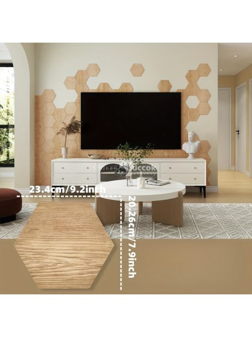 12db 3D DIY Retro És Egyszerű Faszemcsés Öntapadó Padlómatrica