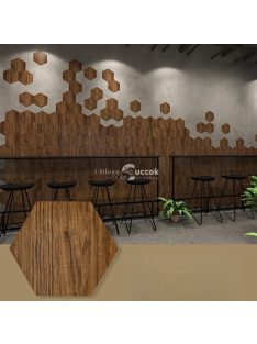   12db 3D DIY Retro És Egyszerű Faszemcsés Öntapadó Padlómatrica