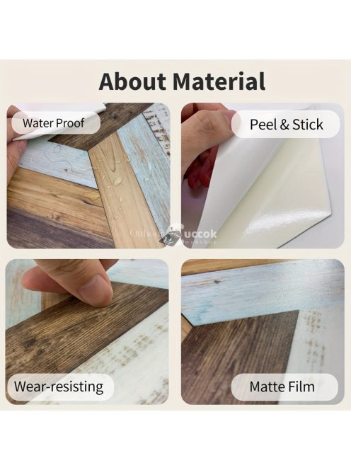 11db Hatszögletű padlómatrica, vízálló csúszásgátló lakberendezési matrica