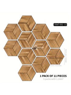   11db Hatszögletű padlómatrica, vízálló csúszásgátló lakberendezési matrica