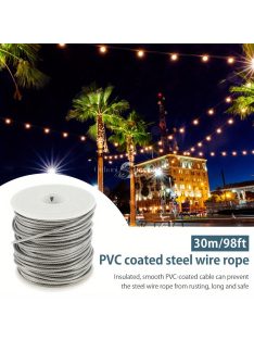 30m-es rozsdamentes acél drótkötél készlet