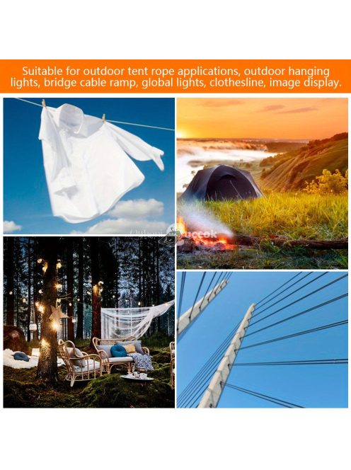 30m-es rozsdamentes acél drótkötél készlet