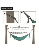 2 db időjárásálló függőágy-heveder állítható hurkokkal