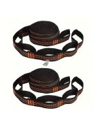 2 db időjárásálló függőágy-heveder állítható hurkokkal