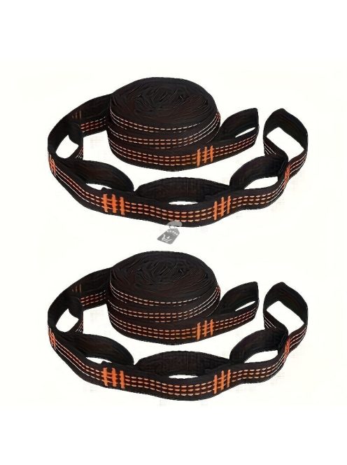 2 db időjárásálló függőágy-heveder állítható hurkokkal