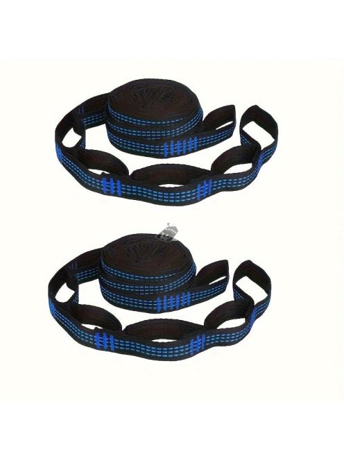 2 db időjárásálló függőágy-heveder állítható hurkokkal