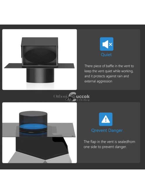 1db Tetőszellőző Sapka, Tető szellőzőnyílás