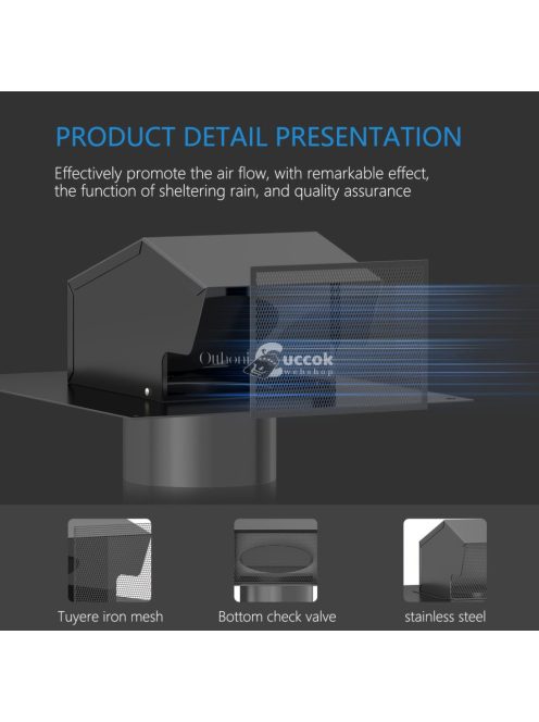 1db Tetőszellőző Sapka, Tető szellőzőnyílás