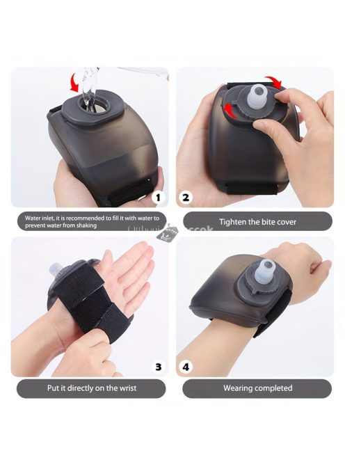 Két darab 200 ml-es csuklóra húzható víztároló sportoláshoz