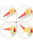 Újrahasználható rozsdamentes acél tömítőfúvóka készlet szilikon hegyekkel