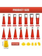 Újrahasználható rozsdamentes acél tömítőfúvóka készlet szilikon hegyekkel