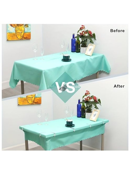 6db rozsdamentes acél asztalterítő csipesz, fém rögzítőbilincs