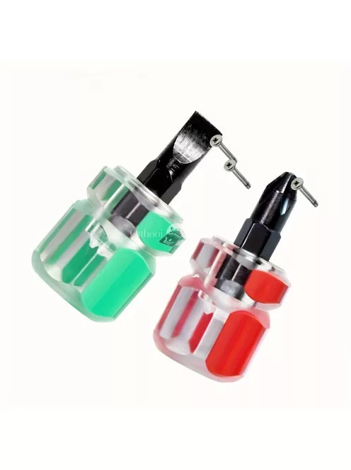 2db precíziós csavarhúzó készlet átlátszó fogantyúval