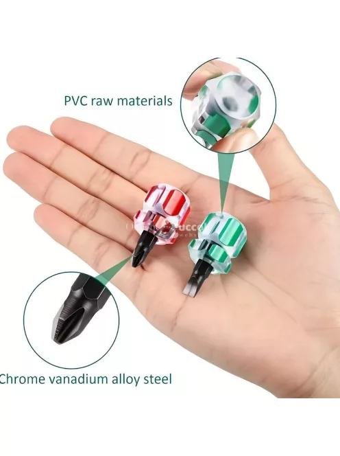 2db precíziós csavarhúzó készlet átlátszó fogantyúval