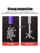 6 db Oauee Magnetic D1 csavarhúzó készlet, ütésálló, csúszásmentes fogazott él