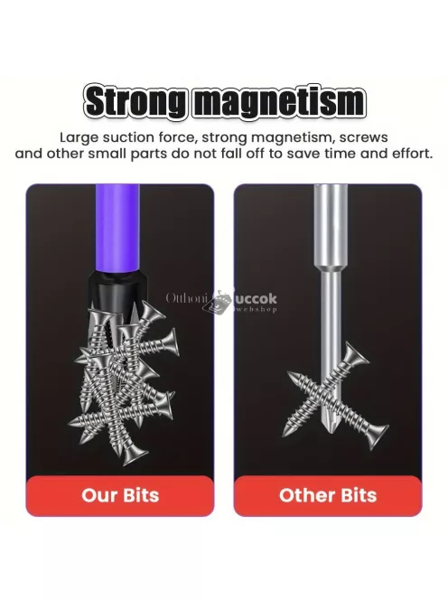 6 db Oauee Magnetic D1 csavarhúzó készlet, ütésálló, csúszásmentes fogazott él