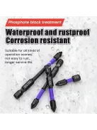 6 db Oauee Magnetic D1 csavarhúzó készlet, ütésálló, csúszásmentes fogazott él