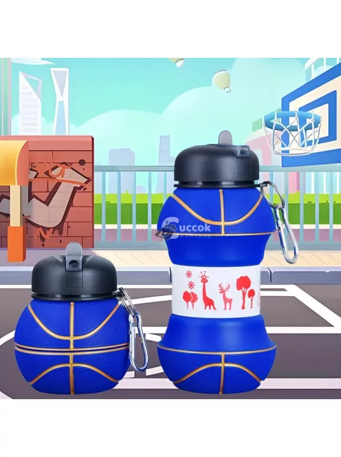 Összecsukható kosárlabda alakú sportss vizes palack