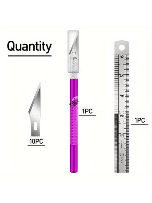 11 db-os rozsdamentes acél precíziós pengekészlet