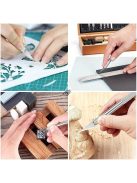 11 db-os rozsdamentes acél precíziós pengekészlet