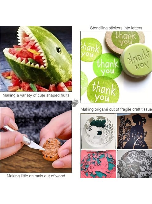 11 db-os rozsdamentes acél precíziós pengekészlet