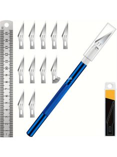 11 db-os rozsdamentes acél precíziós pengekészlet