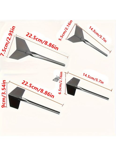 4 db rozsdamentes acél kézi gipszkés