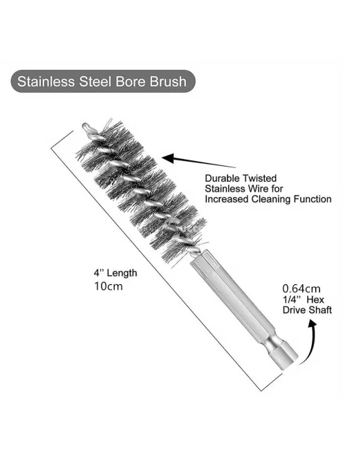 Drótcsöves Géptisztító Kefe Készlet, Rozsdatisztító