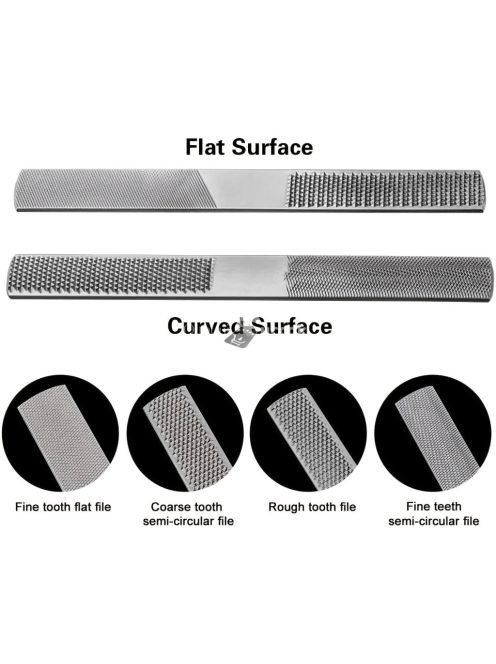 4-utas kézi reszelőkészlet fa- és fémszerszámokhoz
