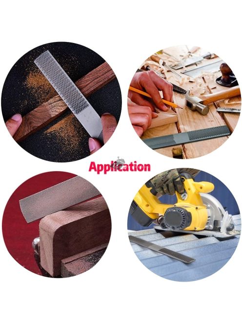 4-utas kézi reszelőkészlet fa- és fémszerszámokhoz