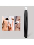 Precíziós fekete rozsdamentes acél szemöldökcsipesz